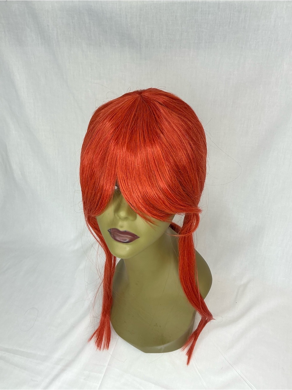 2151 - Vibrant Red Women’s Synthetic Wig with Side Ties